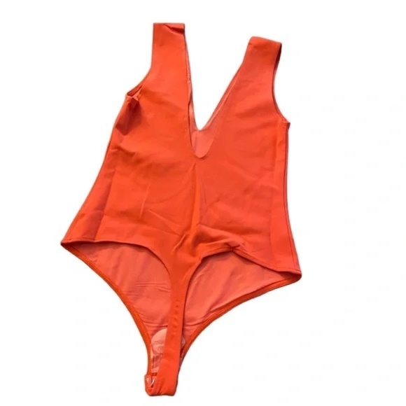 Free People Keep It Sleek Bodysuit in Pink Poinsettia Sizes XS and Small - Picture 3 of 3